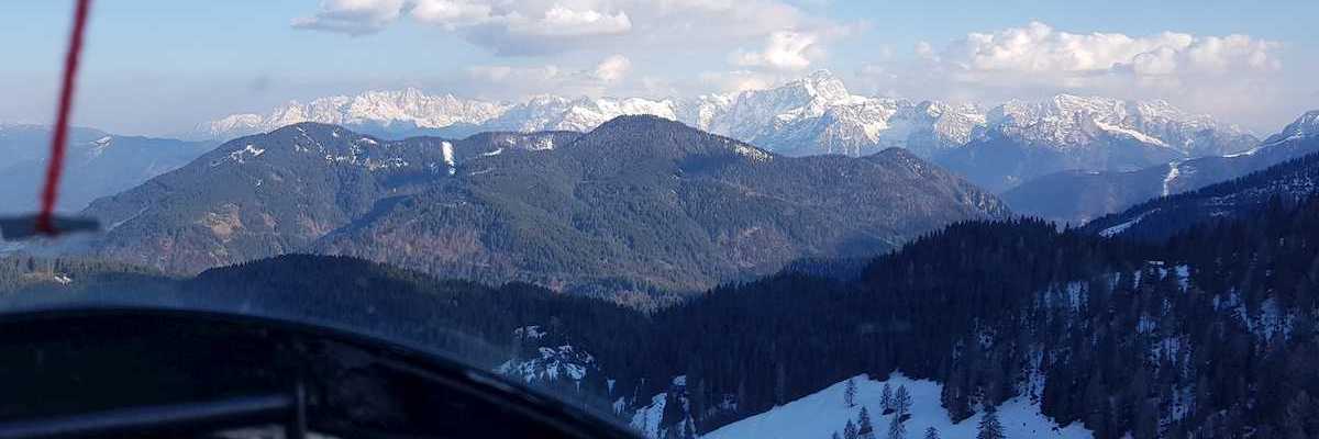 Flugwegposition um 16:07:55: Aufgenommen in der Nähe von Gemeinde Nötsch im Gailtal, Österreich in 2495 Meter